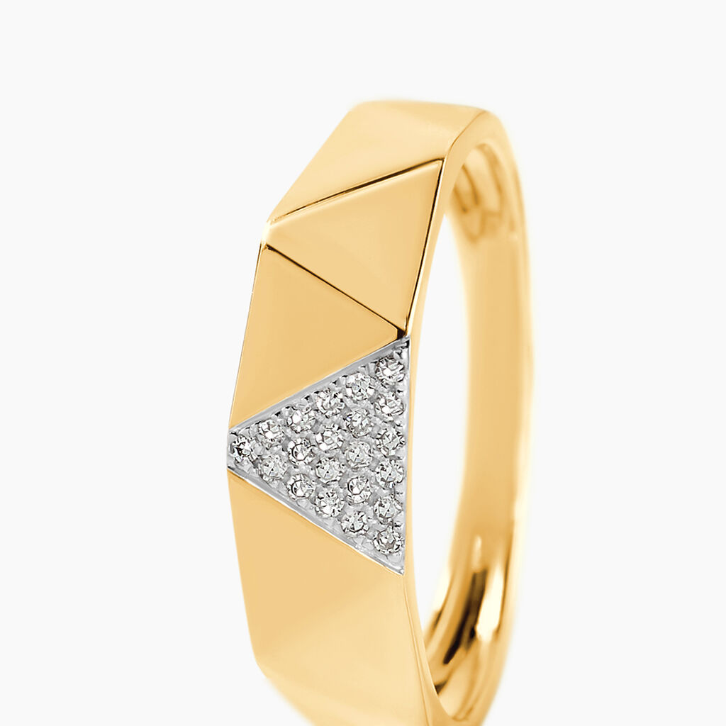 Bague Lizia Or Jaune Diamant - Bagues avec pierre Femme | Histoire d&rsquo;Or