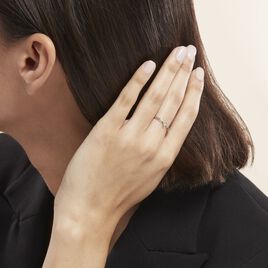 Bague Or Blanc Aatto Diamants - Bagues avec pierre Femme | Histoire d’Or