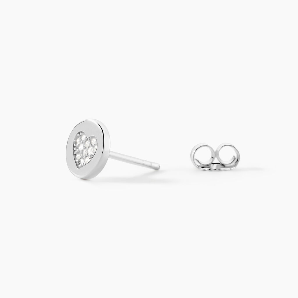 Boucles D'oreilles Puces Argent Blanc Chaker Oxydes De Zirconium - Boucles d'oreilles fantaisie Femme | Histoire d&rsquo;Or