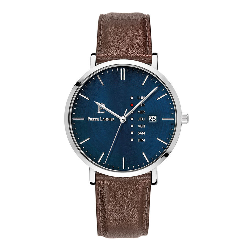 Montre Pierre Lannier Data Bleu - Montres Homme | Histoire d&rsquo;Or