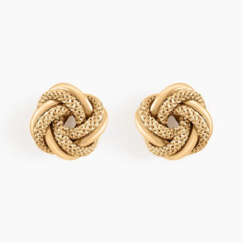 Boucles D'oreilles Puces Or Jaune Guermana - Clous d'oreilles Femme | Histoire d’Or