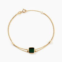 Bracelet Caron Or Jaune Malachite