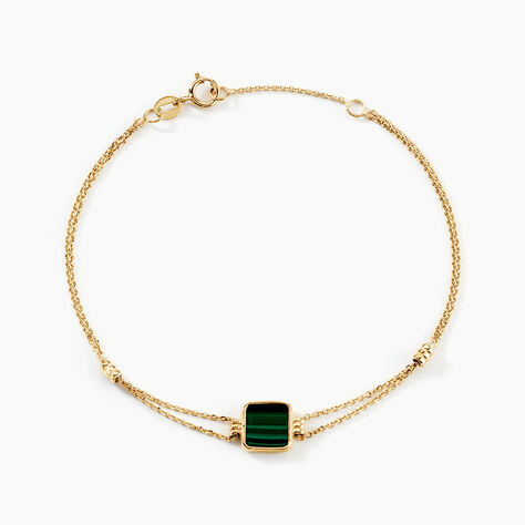 Bracelet Caron Or Jaune Malachite - Bracelets Femme | Histoire d’Or