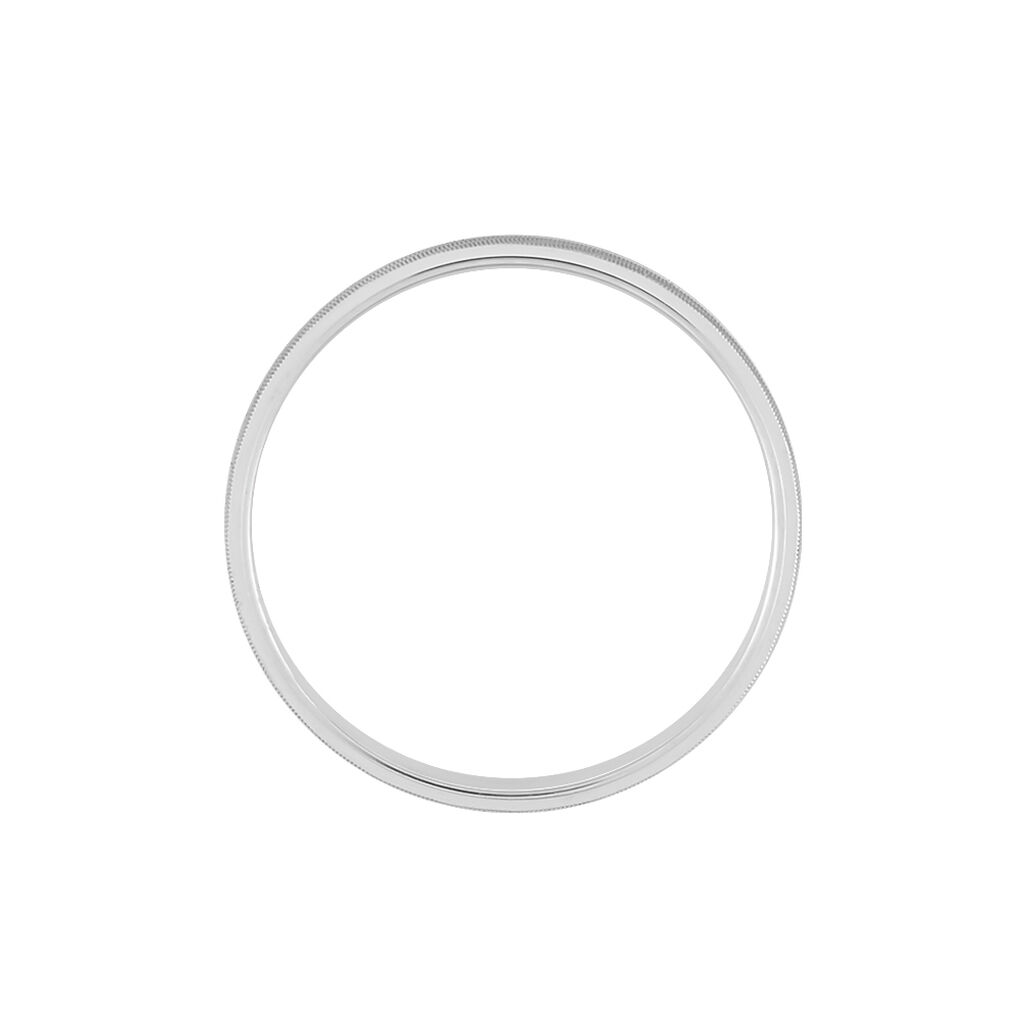Alliance Corrinne Ruban Plat Argent Blanc - Alliances Famille | Histoire d&rsquo;Or