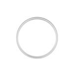 Alliance Corrinne Ruban Plat Argent Blanc - Alliances Famille | Histoire d&rsquo;Or