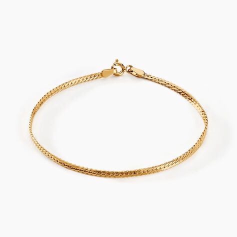 Bracelet Or Jaune Izel Maille Anglaise - Bracelets cha&icirc;ne Femme | Histoire d&rsquo;Or