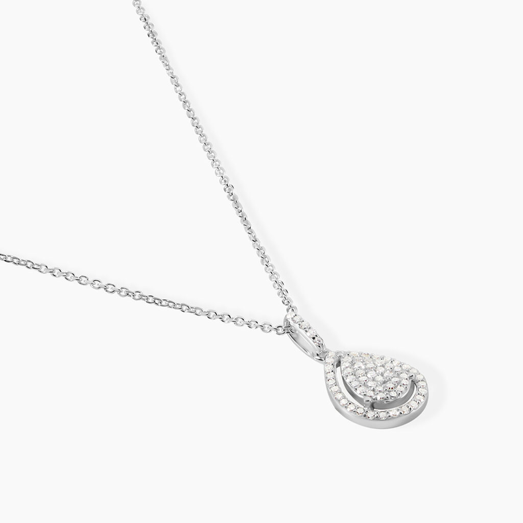 Collier Izia Or Blanc Diamant - Colliers Femme | Histoire d&rsquo;Or