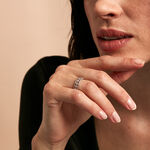 Bague The Crown Or Blanc Oxyde De Zirconium - Bagues avec pierre Femme | Histoire d&rsquo;Or