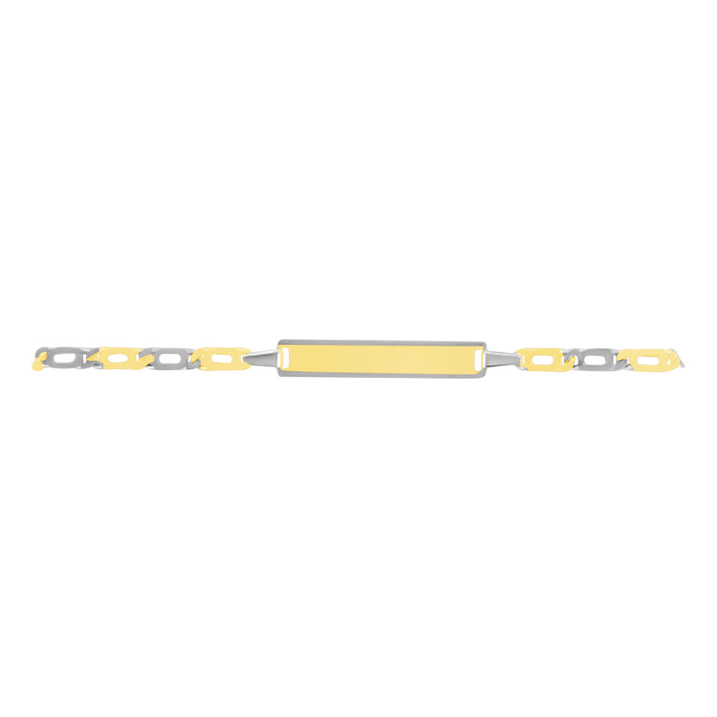 Bracelet Identité Fanelia Maille Marine Or Bicolore - Bracelets Communion Enfant | Histoire d’Or