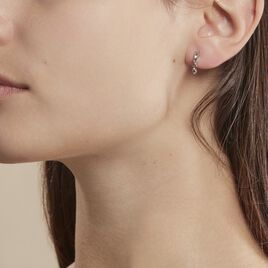 Créoles Kezya Argent Blanc - Boucles d'oreilles créoles Femme | Histoire d’Or