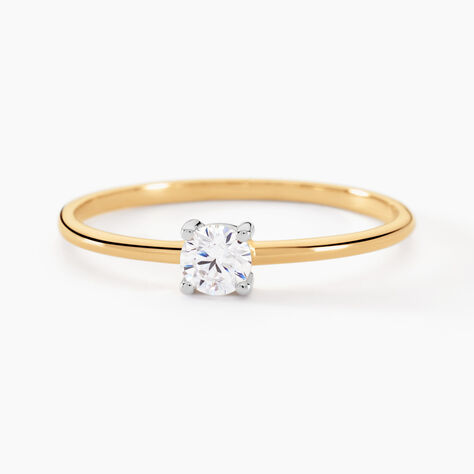 Solitaire Or Jaune Philys Oxyde De Zirconium - Bagues solitaires Femme | Histoire d’Or