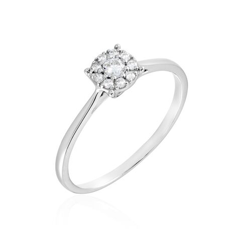 Bague Or Blanc Nori Oxyde De Zirconium - Bagues solitaires Femme | Histoire d’Or