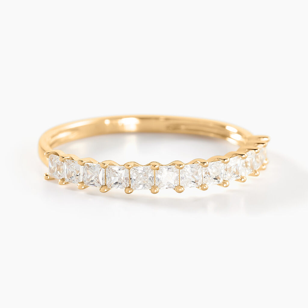 Bague Jahzeel Or Jaune Oxyde De Zirconium - Bagues avec pierre Femme | Histoire d’Or