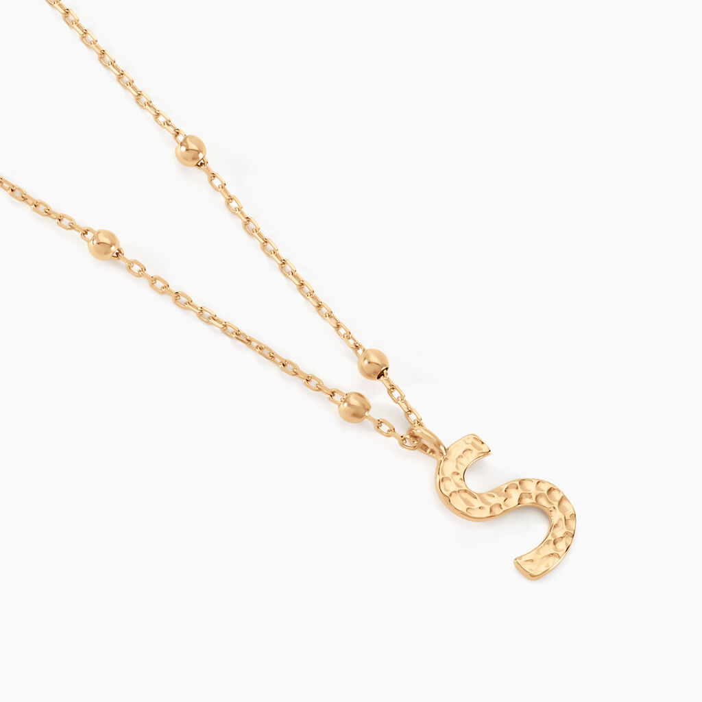 Collier Plaqué Or Jaune Lettra - Colliers fantaisie Femme | Histoire d’Or