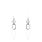 Boucles D'oreilles Pendantes Odile Argent Blanc Oxyde De Zirconium - Boucles d'oreilles fantaisie Femme | Histoire d&rsquo;Or