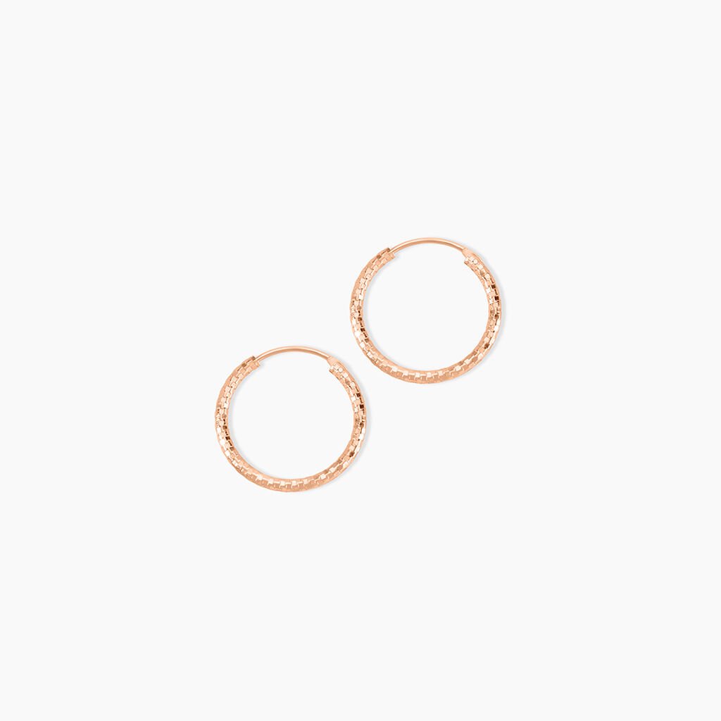 Créoles Argent Rose Agathe - Boucles d'oreilles créoles Femme | Histoire d’Or
