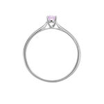 Bague Solitaire Fiona Or Blanc Amethyste - Bagues solitaires Femme | Histoire d&rsquo;Or
