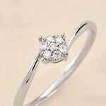 Bague Lysia Or Blanc Diamant - Bagues avec pierre Femme | Histoire d&rsquo;Or