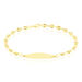 Bracelet Identité Evin Maille Grain De Cafe Or Jaune - Bracelets Communion Enfant | Histoire d’Or