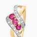 Bague Simma Or Jaune Diamant Et Rubis