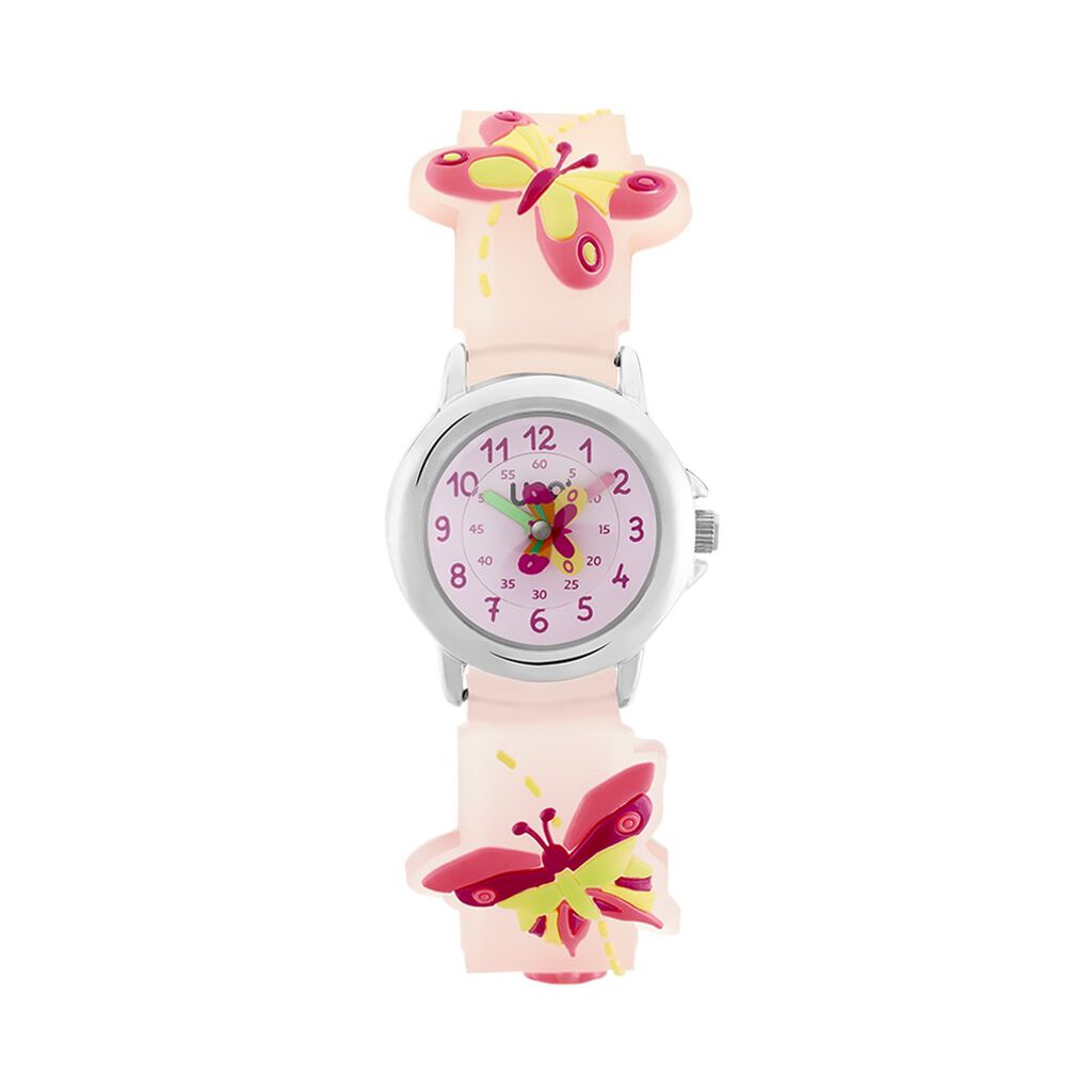 Montre Upp Papillon Rose - Montres Enfant | Histoire d&rsquo;Or