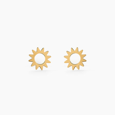 Boucles D'oreilles Puces Sunlight Or Jaune - Clous d'oreilles Famille | Histoire d’Or