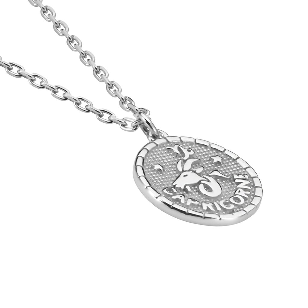 Collier Argent Blanc Hosni - Colliers Zodiaque Homme | Histoire d&rsquo;Or