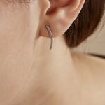 Bijoux D'oreilles Eleana Or Blanc Oxyde De Zirconium - Ear cuffs Femme | Histoire d&rsquo;Or