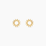 Boucles D'Oreilles Puces Sunlight Argent Dor&eacute; A L'Or 750/1000 - Boucles d'oreilles fantaisie Femme | Histoire d&rsquo;Or