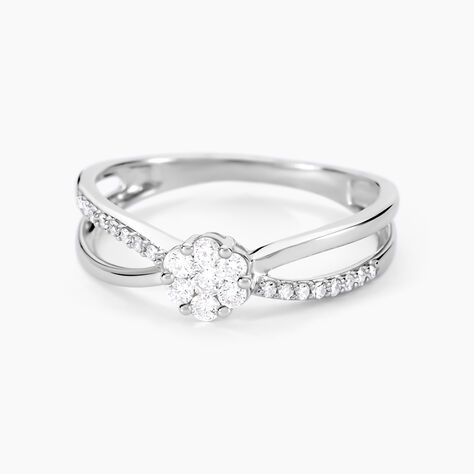 Bague Kuta Or Blanc Diamant - Bagues avec pierre Femme | Histoire d’Or