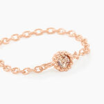 Bague Chaine Rio Argent Rose Oxyde De Zirconium - Bagues solitaires Femme | Histoire d&rsquo;Or