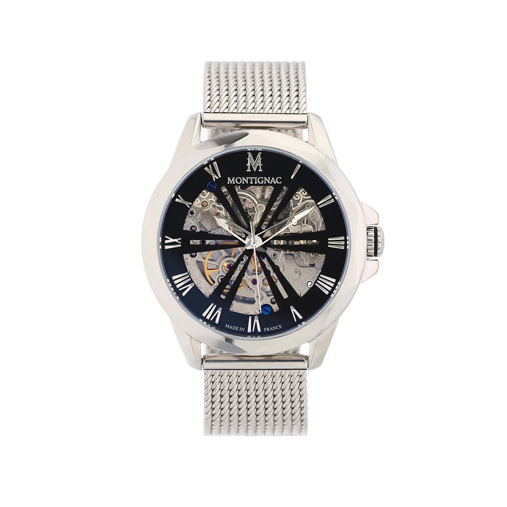 Montre Montignac Round Automatique Noir - Montres Homme | Histoire d’Or