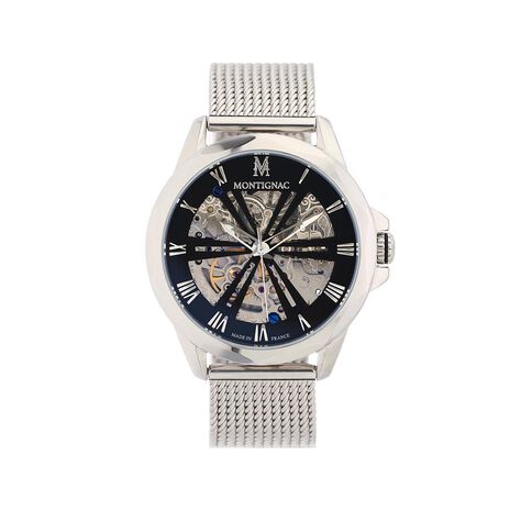 Montre Montignac Round Automatique Noir - Montres Homme | Histoire d’Or