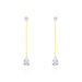 Boucles D'oreilles Pendantes Regane Or Jaune Oxyde De Zirconium - Boucles d'oreilles pendantes Femme | Histoire d’Or