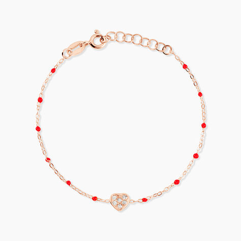 Bracelet Polka Argent Rose Oxyde De Zirconium - Bracelets Enfant | Histoire d&rsquo;Or