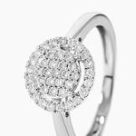 Bague Or Blanc Nawra Diamants Synth&eacute;tiques - Bagues avec pierre Femme | Histoire d&rsquo;Or