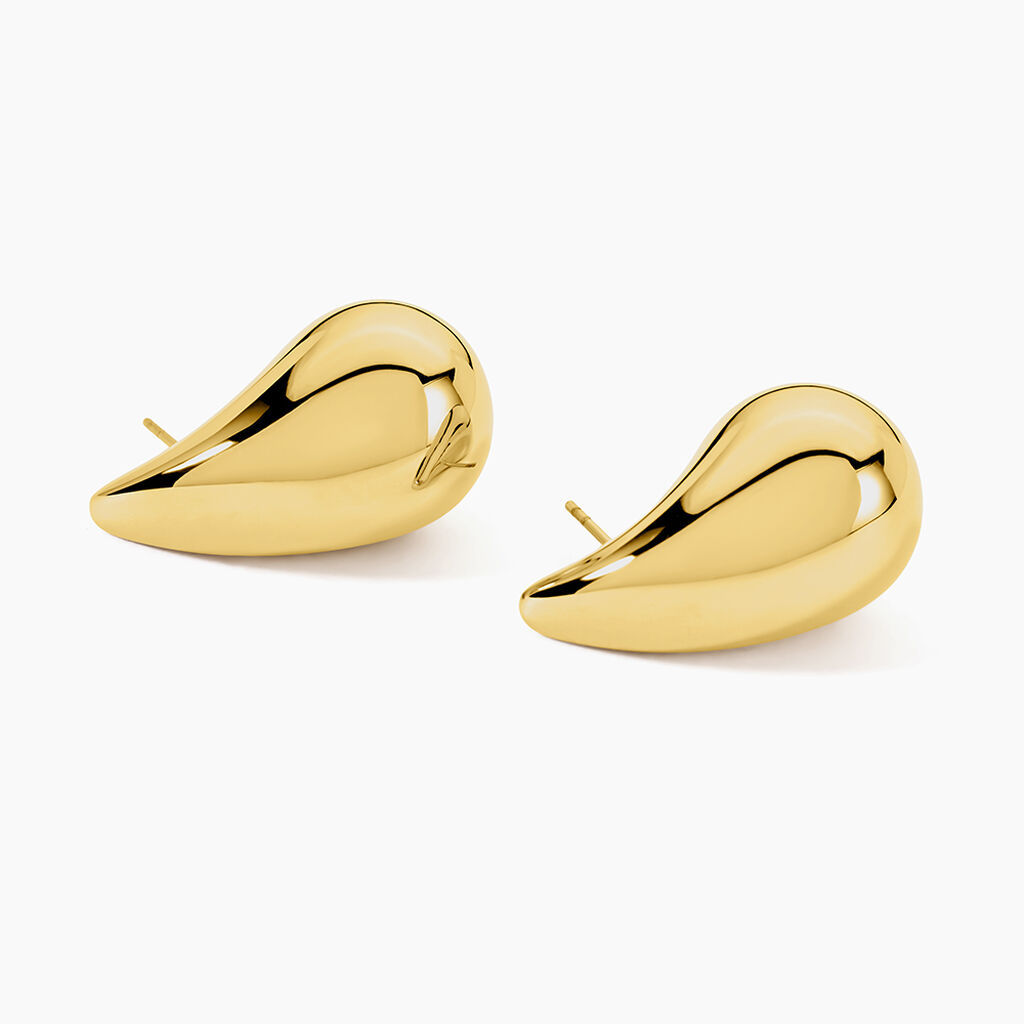 Boucles D'oreilles Puces Xenia Acier Jaune - Boucles d'oreilles fantaisie Femme | Histoire d’Or