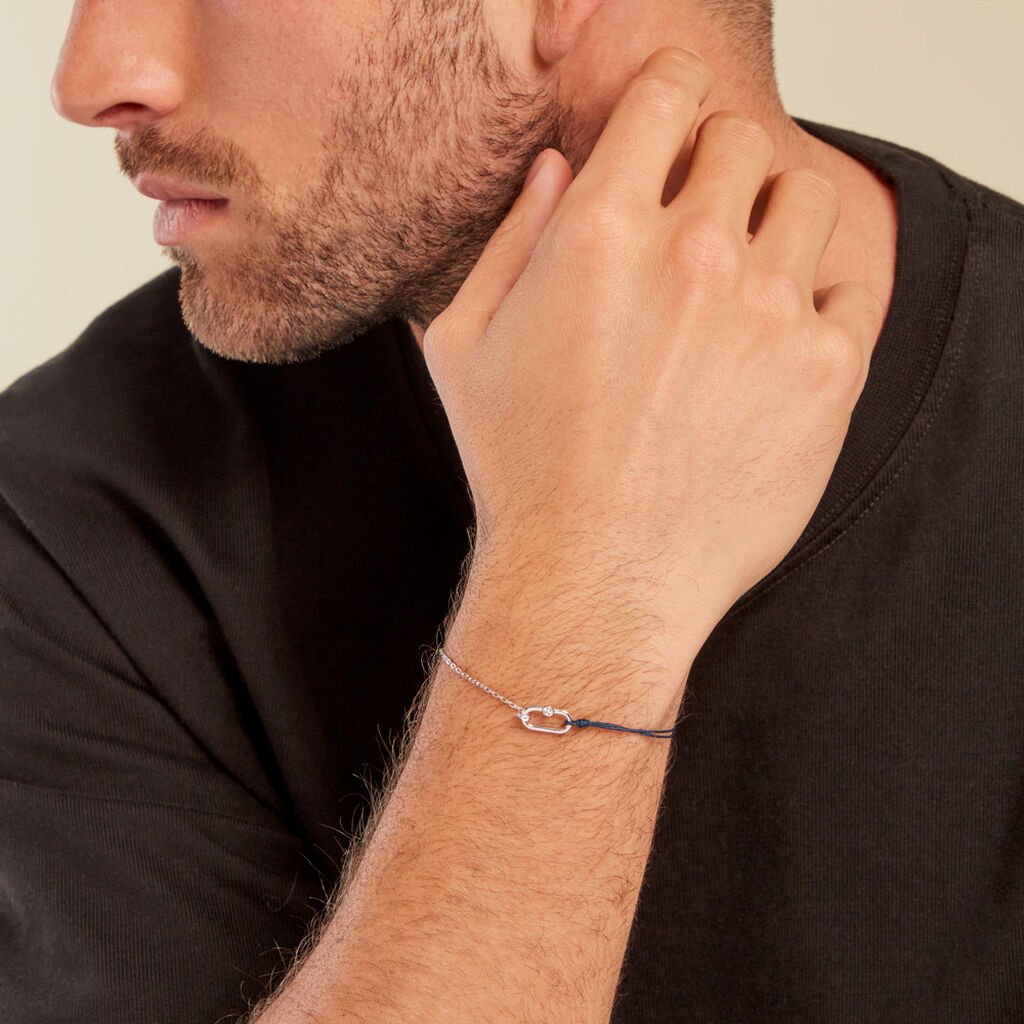 Bracelet Infini Pop Argent Blanc Oxyde De Zirconium - Bracelets cordon Famille | Histoire d’Or