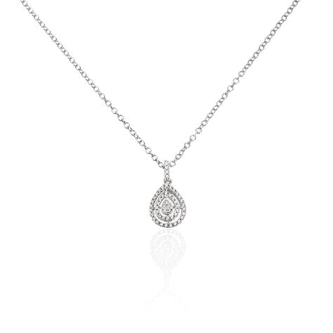 Collier Lysa Argent Blanc Oxyde De Zirconium - Colliers fantaisie Femme | Histoire d’Or