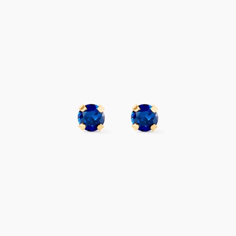 Boucles D'oreilles Puces Or Jaune Oxyde De Zirconium - Clous d'oreilles Femme | Histoire d’Or