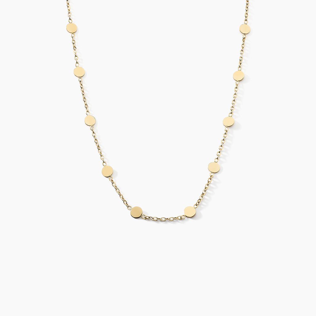 Collier Eva Acier Jaune - Bijoux sans pierre Femme | Histoire d&rsquo;Or