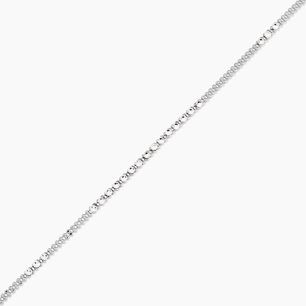 Bracelet Emna Argent Blanc Pierre De Synthese - Bracelets Femme | Histoire d&rsquo;Or