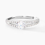Bague Fina Or Blanc Oxyde De Zirconium - Bagues solitaires Femme | Histoire d&rsquo;Or