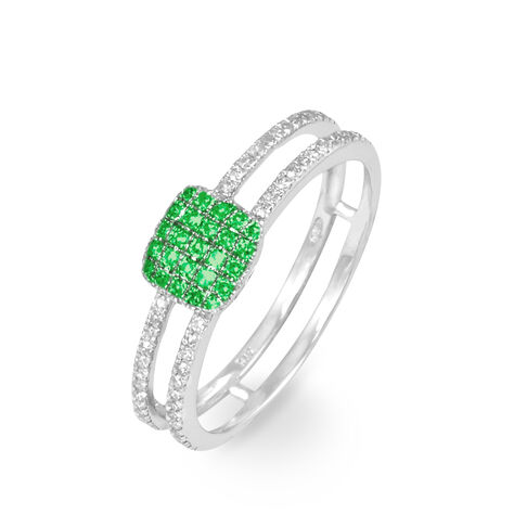 Bague Aude Or Blanc Grenat Et Diamant - Bagues avec pierre Femme | Histoire d’Or