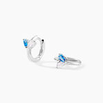 Cr&eacute;oles Myhalf Argent Blanc Oxyde De Zirconium - Boucles d'oreilles cr&eacute;oles Femme | Histoire d&rsquo;Or