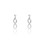 Boucles D'oreilles Pendantes Nohemi Argent Blanc Oxyde De Zirconium - Boucles d'oreilles fantaisie Femme | Histoire d&rsquo;Or