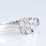 Bague Solitaire Charlene Or Blanc Diamant Synthetique - Bagues solitaires Femme | Histoire d&rsquo;Or
