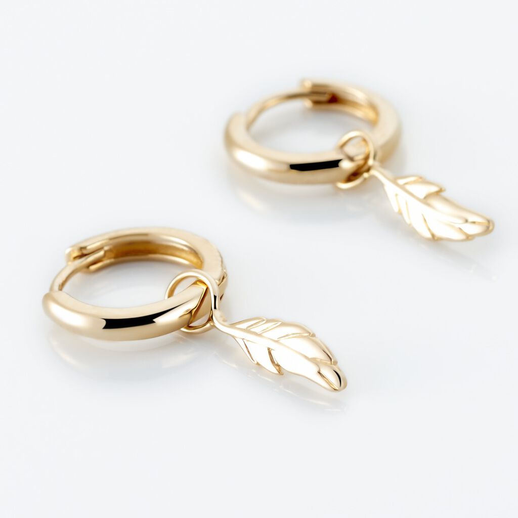 Créoles Meira Plaqué Or Jaune - Boucles d'oreilles créoles Femme | Histoire d’Or