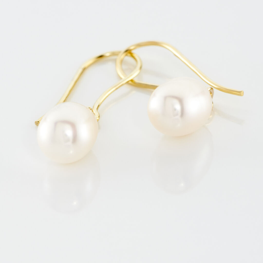 Boucles D'oreilles Pendantes Baroque Or Jaune Perle De Culture - Boucles d'oreilles pendantes Femme | Histoire d’Or