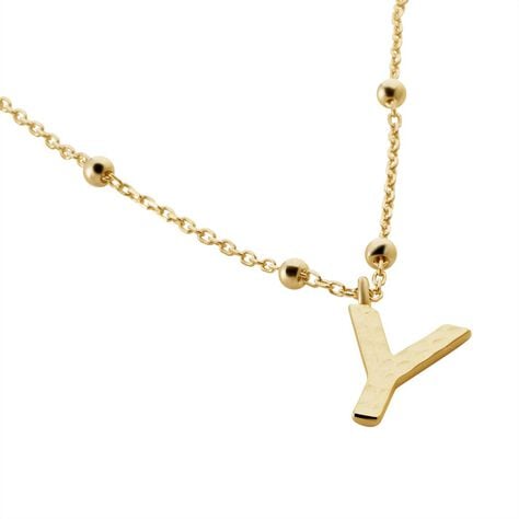Collier Plaqu&eacute; Or Jaune Lettra - Colliers fantaisie Femme | Histoire d&rsquo;Or